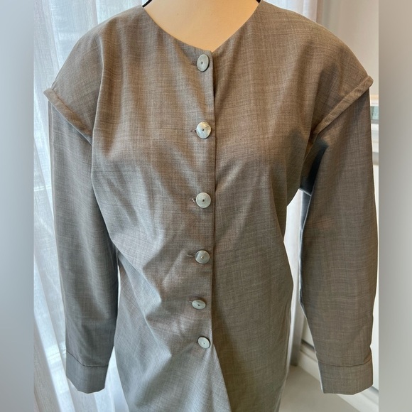 Malloni Grey Button Down Dress - Picture 6 of 13